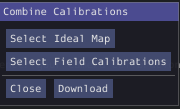 Image of WPIcal's combine calibrations window.