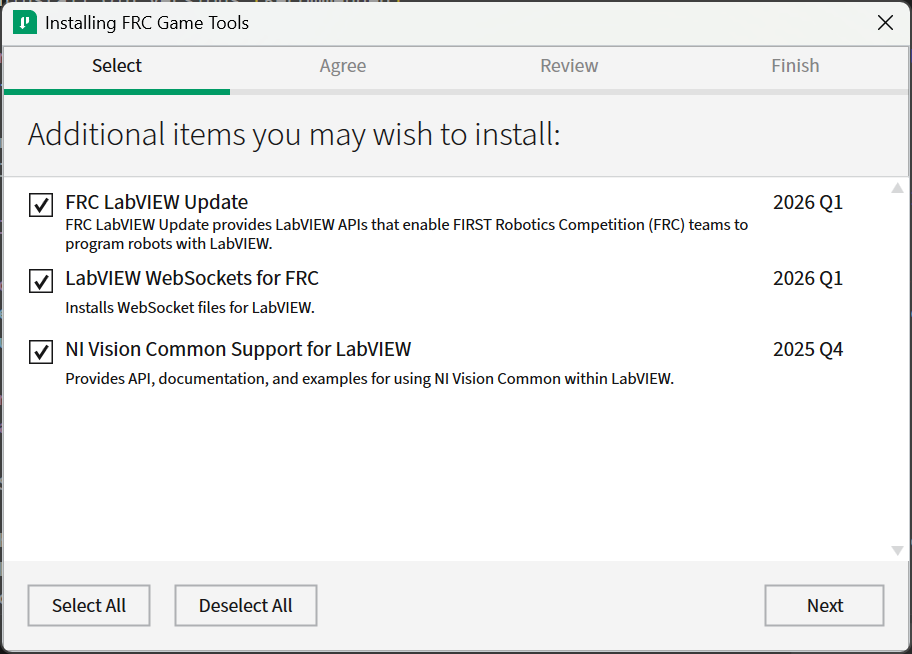 Leave all of the additional packages selected.