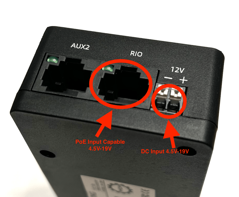 Power connections to the VH-109 robot radio.